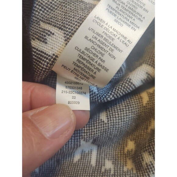 Chicos 2(12)Multicolor Mixed Animal Print 3/4‎ Sleeve Tunic Sweater Lightweight - Picture 5 of 9